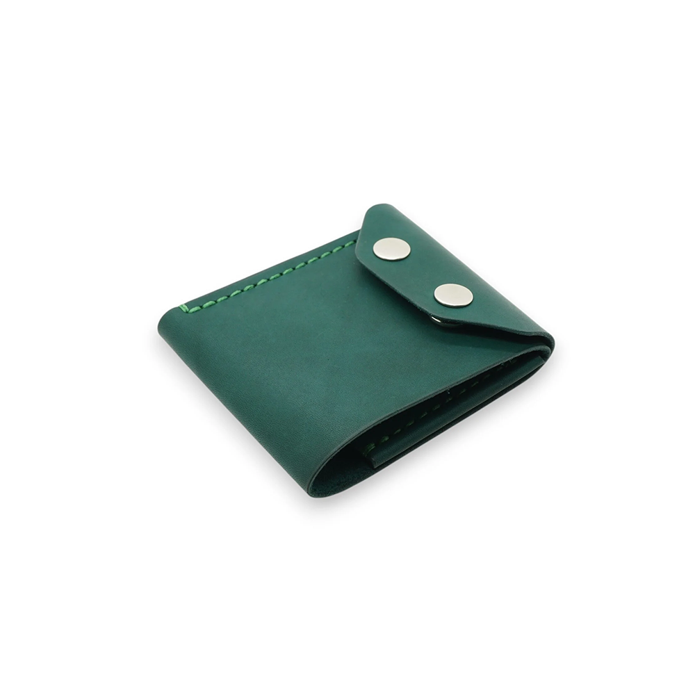 Wallet - Foldable, genuine leather, double magnetic clasp design
