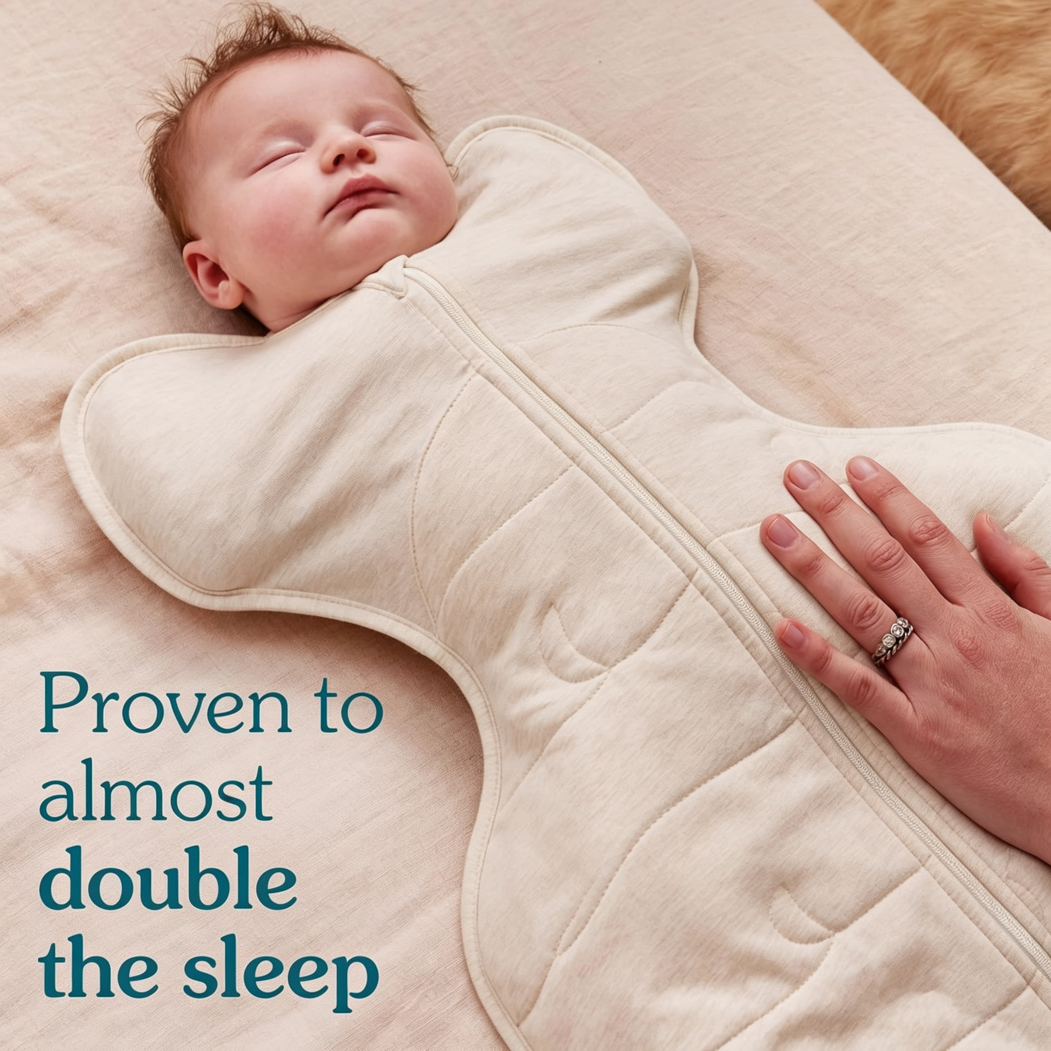 Baby Self-Soothing Swaddle Blanket with Natural Arms-Up Sleep Position & Moro Reflex Protection