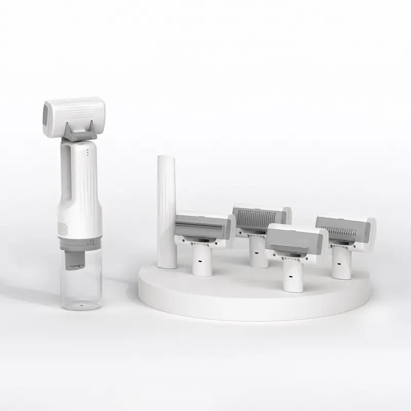 Wireless Pet Grooming Vacuum Brush – 3 Adjustable Combs with Ultra-Quiet Suction