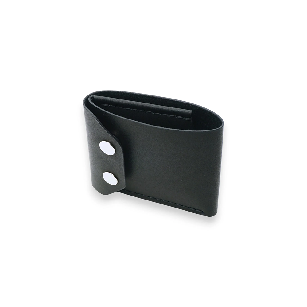 Wallet - Foldable, genuine leather, double magnetic clasp design