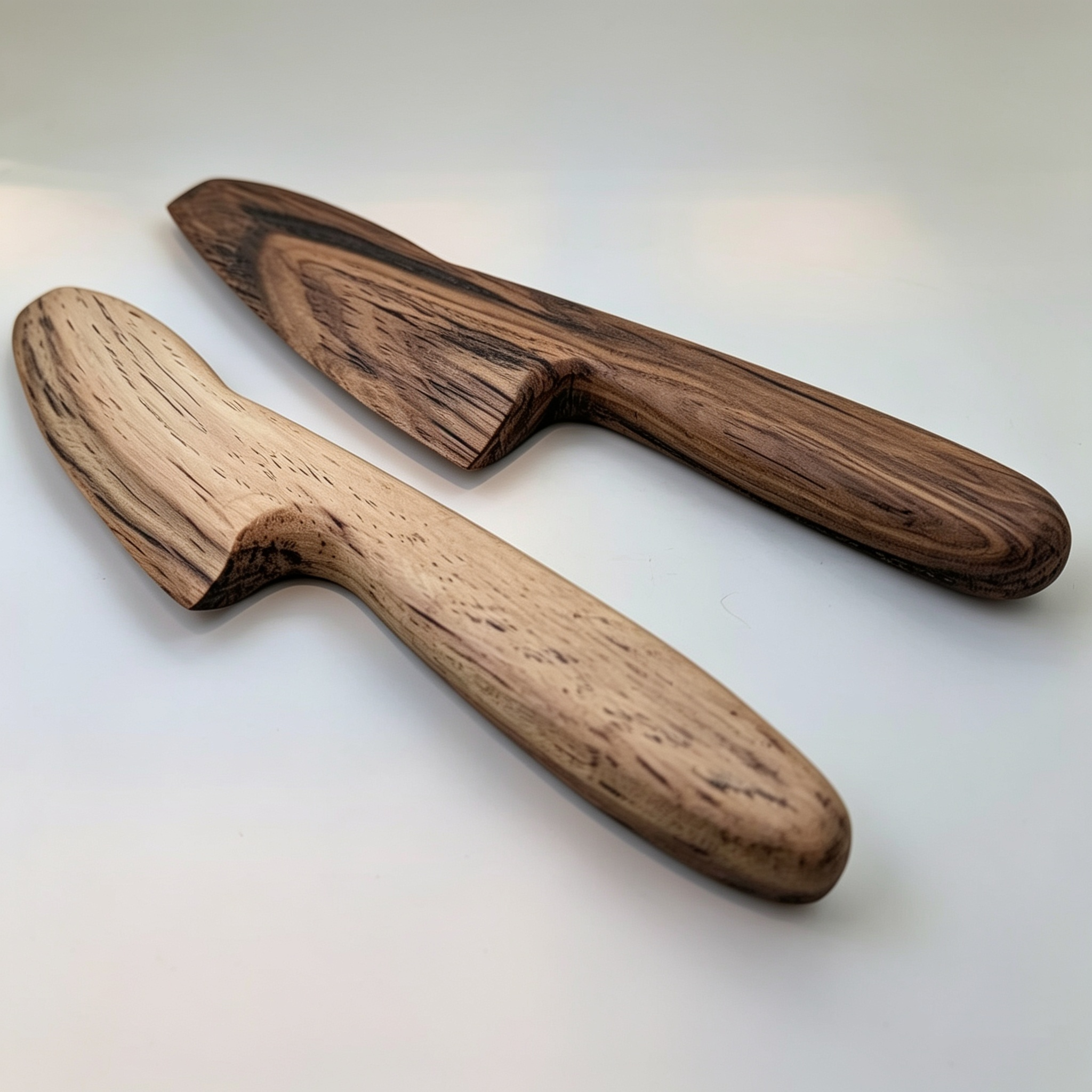 Eco-Friendly Artisanal Wooden Pastry Cutters – Safe Ergonomic Bread & Soft Fruit Slicers for Little Helpers