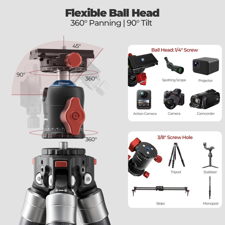 5-in-1 Real Multi Tripod – Carbon Fiber Versatile Support System