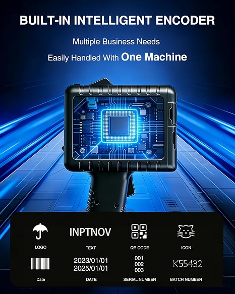 Handheld Inkjet Printer – Portable Date & Barcode Coding System