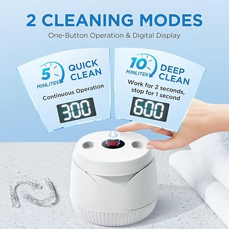 🦷 Ultrasonic Dental & Retainer Cleaner – Deep Cleaning Machine