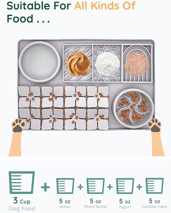 🐶 Silicone Suction Snuffle Training Mat – Puzzle Treat Licker Pad