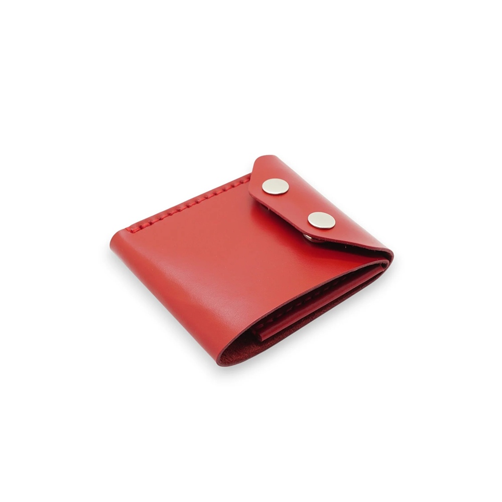 Wallet - Foldable, genuine leather, double magnetic clasp design