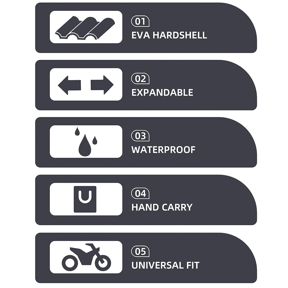 Motorcycle Tail Bag – EVA Hard Shell | Expandable 23L–35L