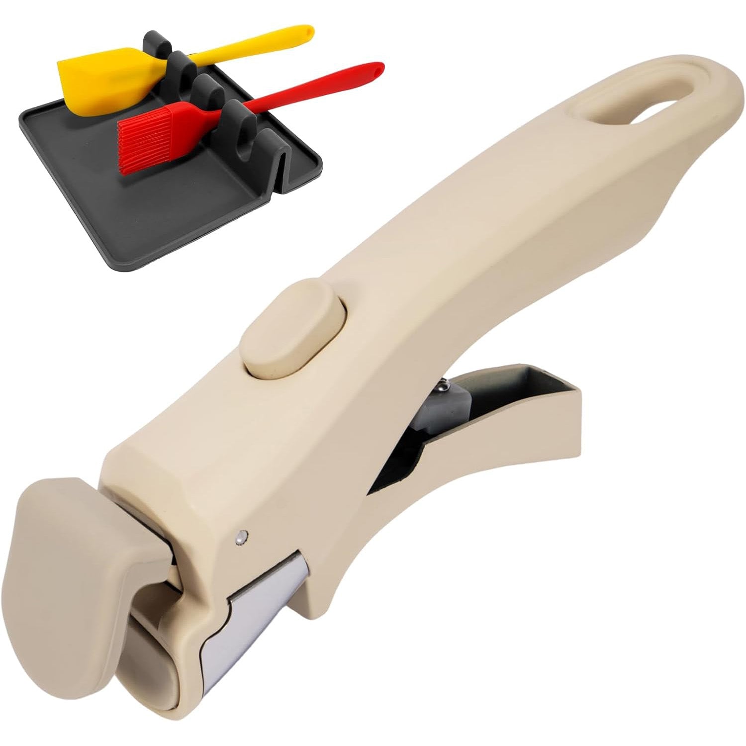 Detachable Cookware Handle with Spatula Rack and Oil Drip Mat – Heat-Resistant