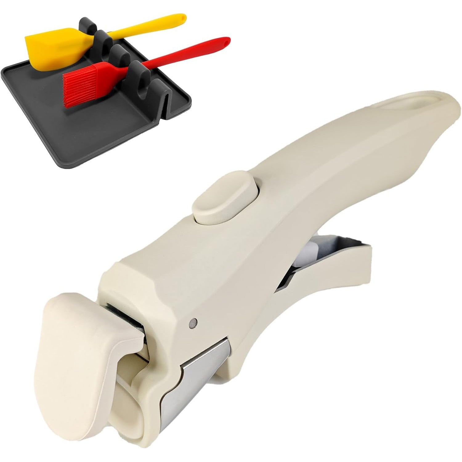 Detachable Cookware Handle with Spatula Rack and Oil Drip Mat – Heat-Resistant