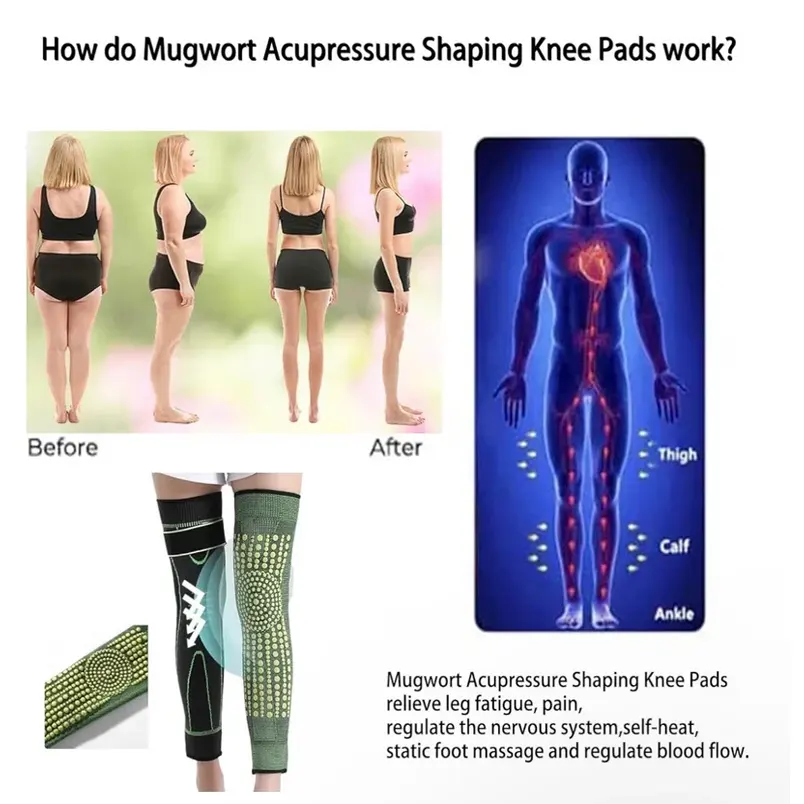 Leg Warmer Sleeves – Elastic Fabric, One Size Fits Most – Artemisia Self-Heating Shaping Leg Protector