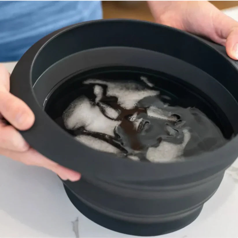 Collapsible Silicone Facial Ice Bowl – Built-in Ice Tray for Skincare, Acne Relief, and Face Tightening