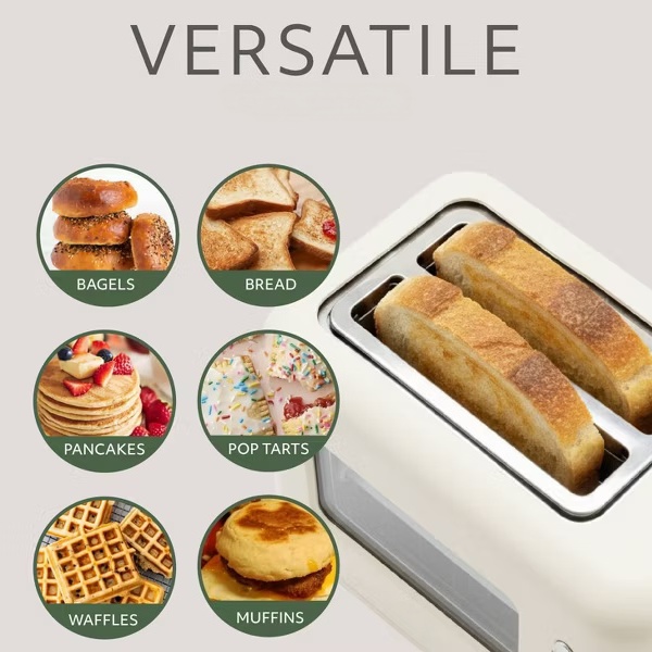 2-Slice Toaster with Window – See Your Toast Perfectly