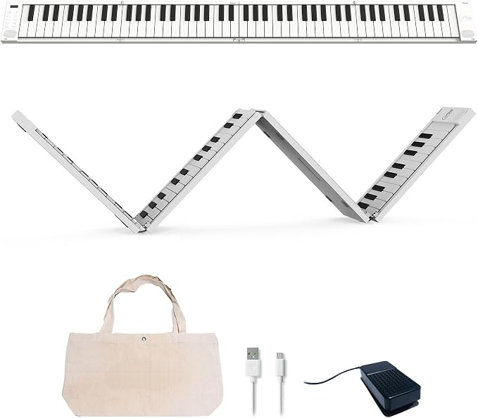 Carry-On Portable Folding Digital Piano – 88 Keys with Rechargeable Battery