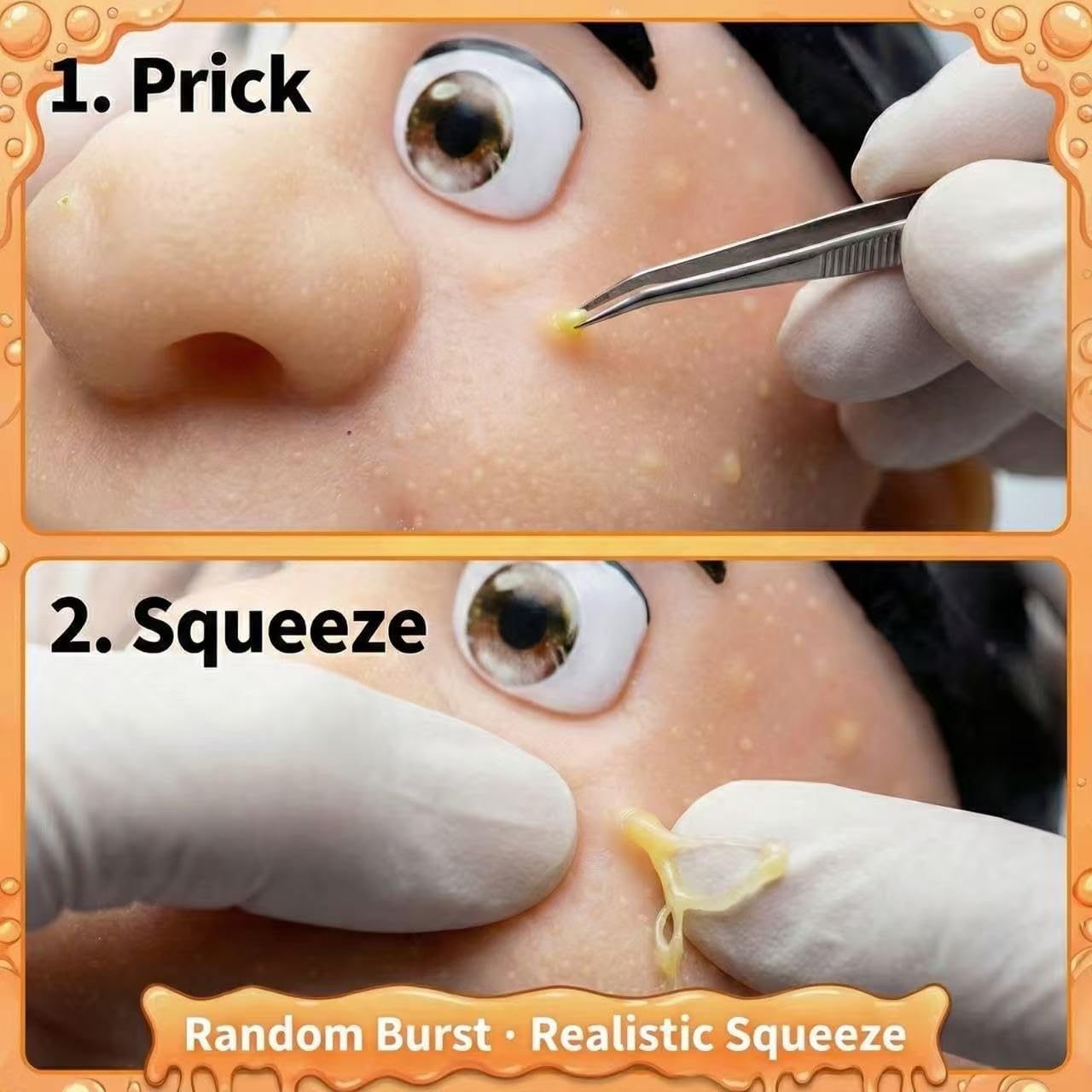Silicone Pimple Squeezing Stress Relief Toy for Skin-Picking & Compulsive Popping Anxiety