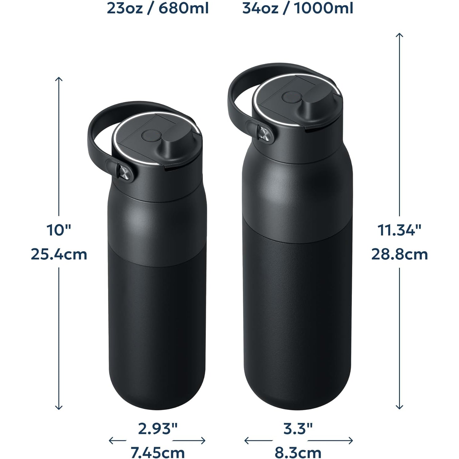 Self-Cleaning Water Bottle – UV Purifier with Filter Straw & Smart App Tracking