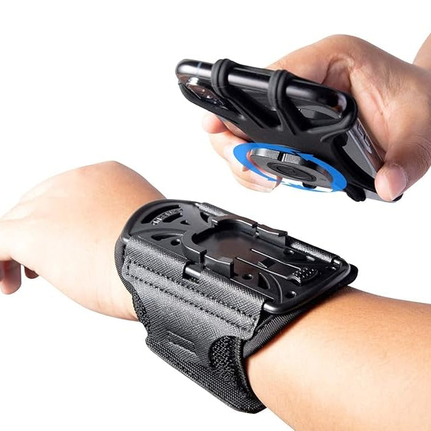Wristband Phone Holder for Running (360° Rotating & Detachable)