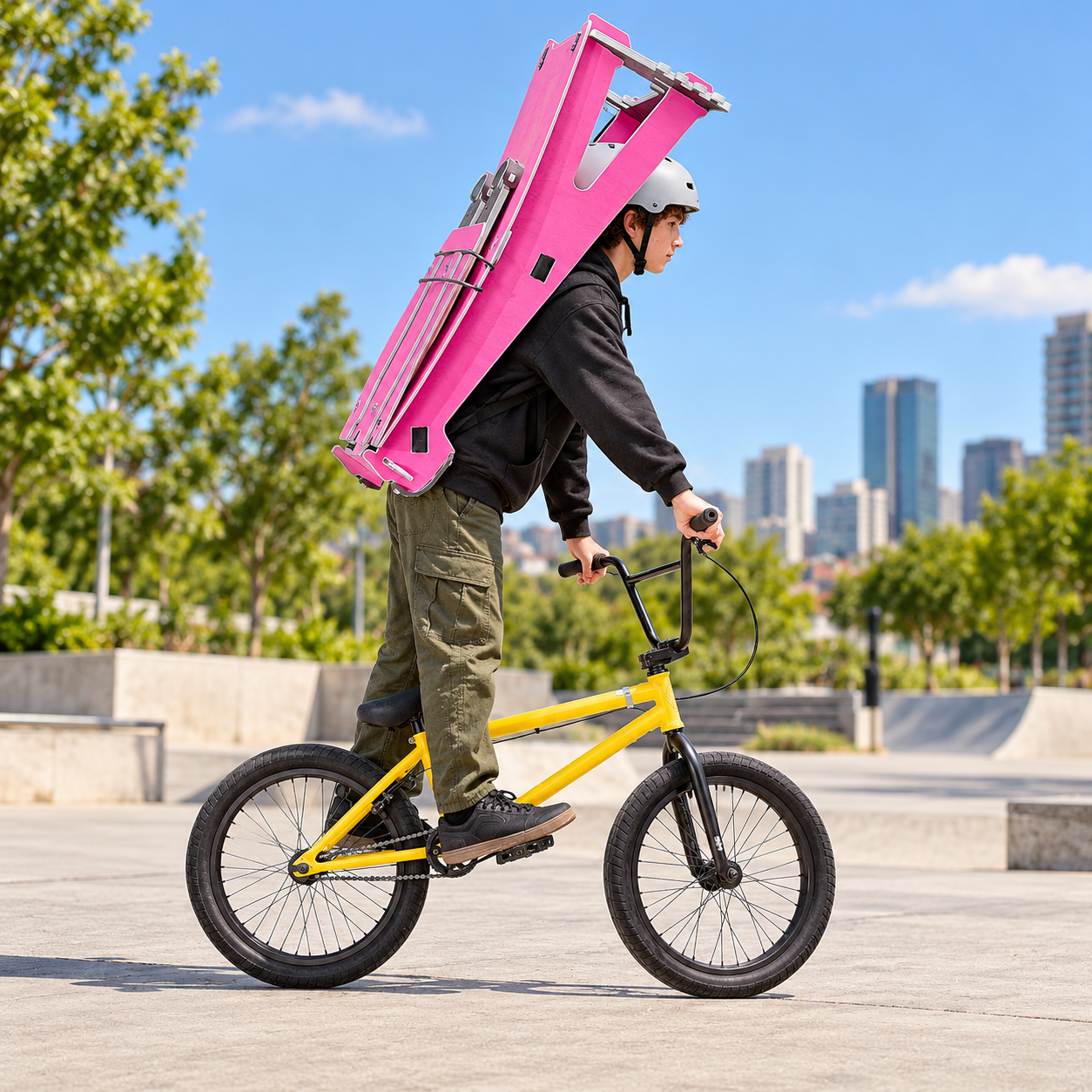 Portable Jump Ramp for Skateboards & Bikes – Lightweight Design for Street and Dirt Riding