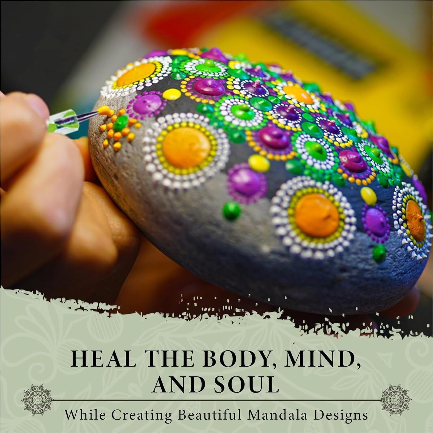 🎨 Mandala Rock Painting Kit – DIY Art & Craft Set