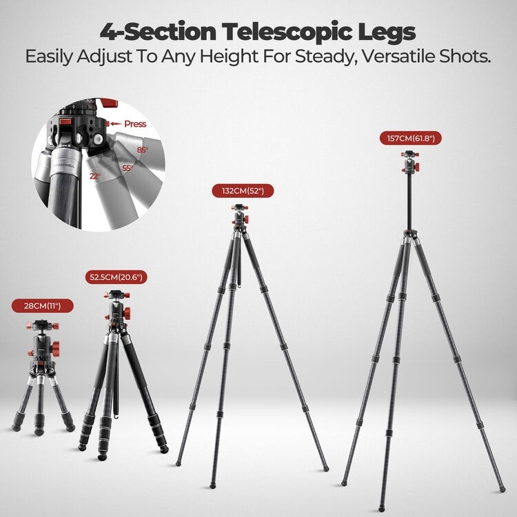 5-in-1 Real Multi Tripod – Carbon Fiber Versatile Support System