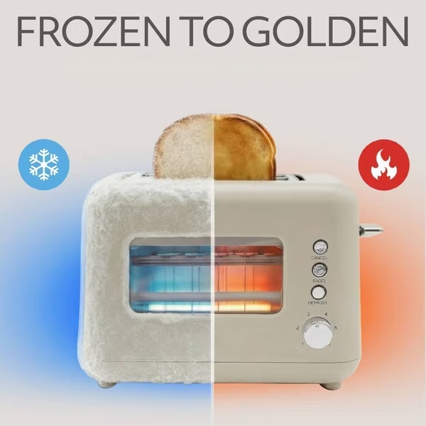 2-Slice Toaster with Window – See Your Toast Perfectly