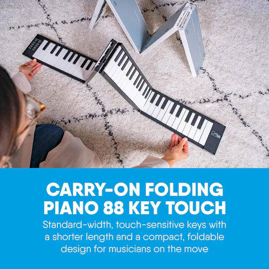 Carry-On Portable Folding Digital Piano – 88 Keys with Rechargeable Battery