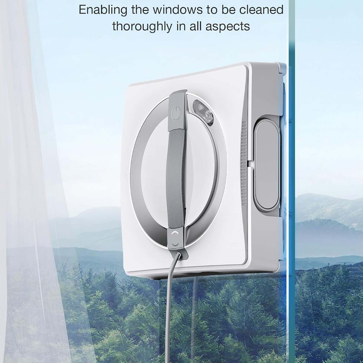 Portable Window Cleaning Robot – Intelligent Cleaning with Three-Nozzle Wide-Angle Spray Technology