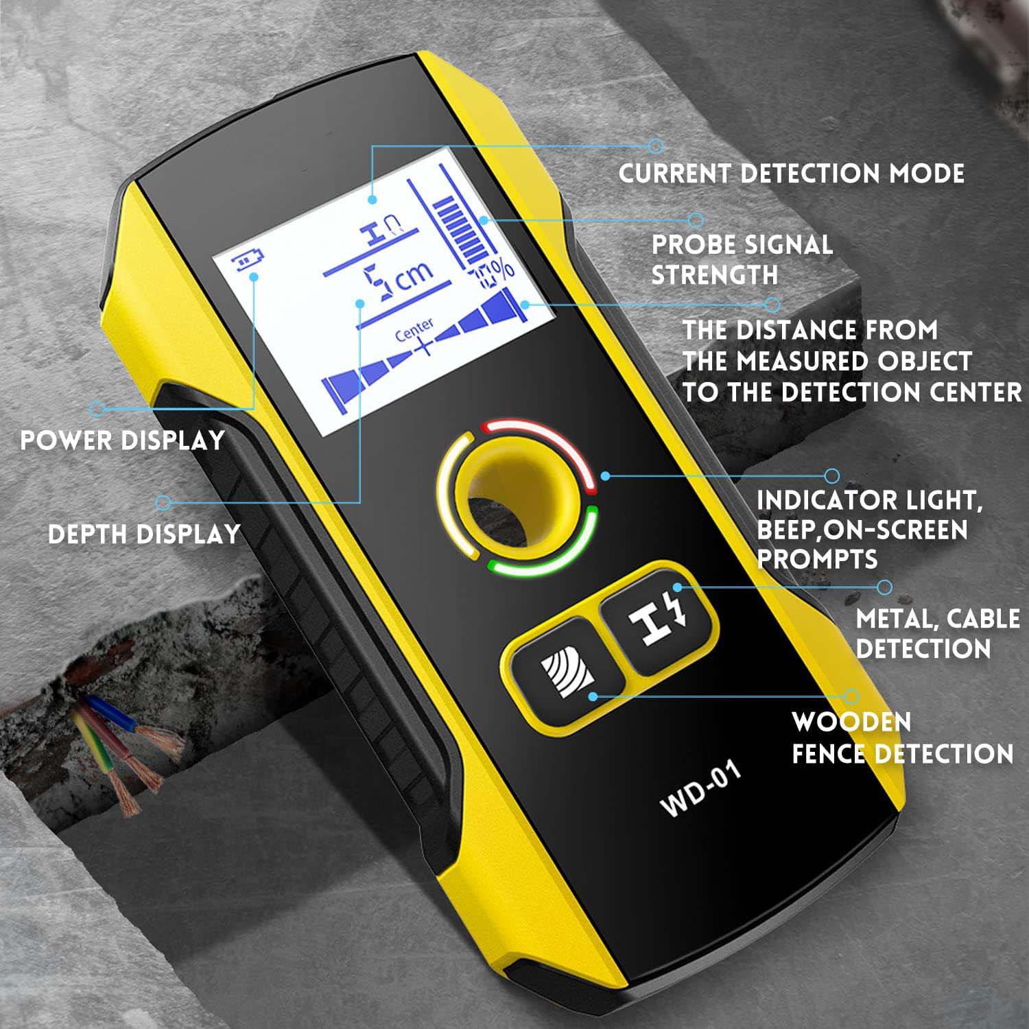 Premium Wall Scanner Stud Finder – Electronic Wall Stud Detector for Wood & Metal Studs