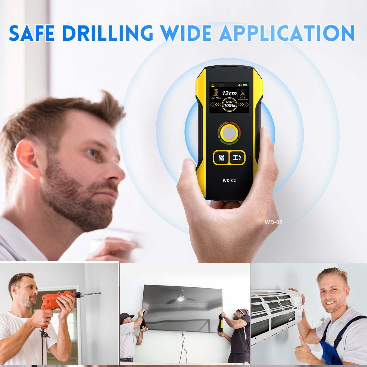 Premium Wall Scanner Stud Finder – Electronic Wall Stud Detector for Wood & Metal Studs