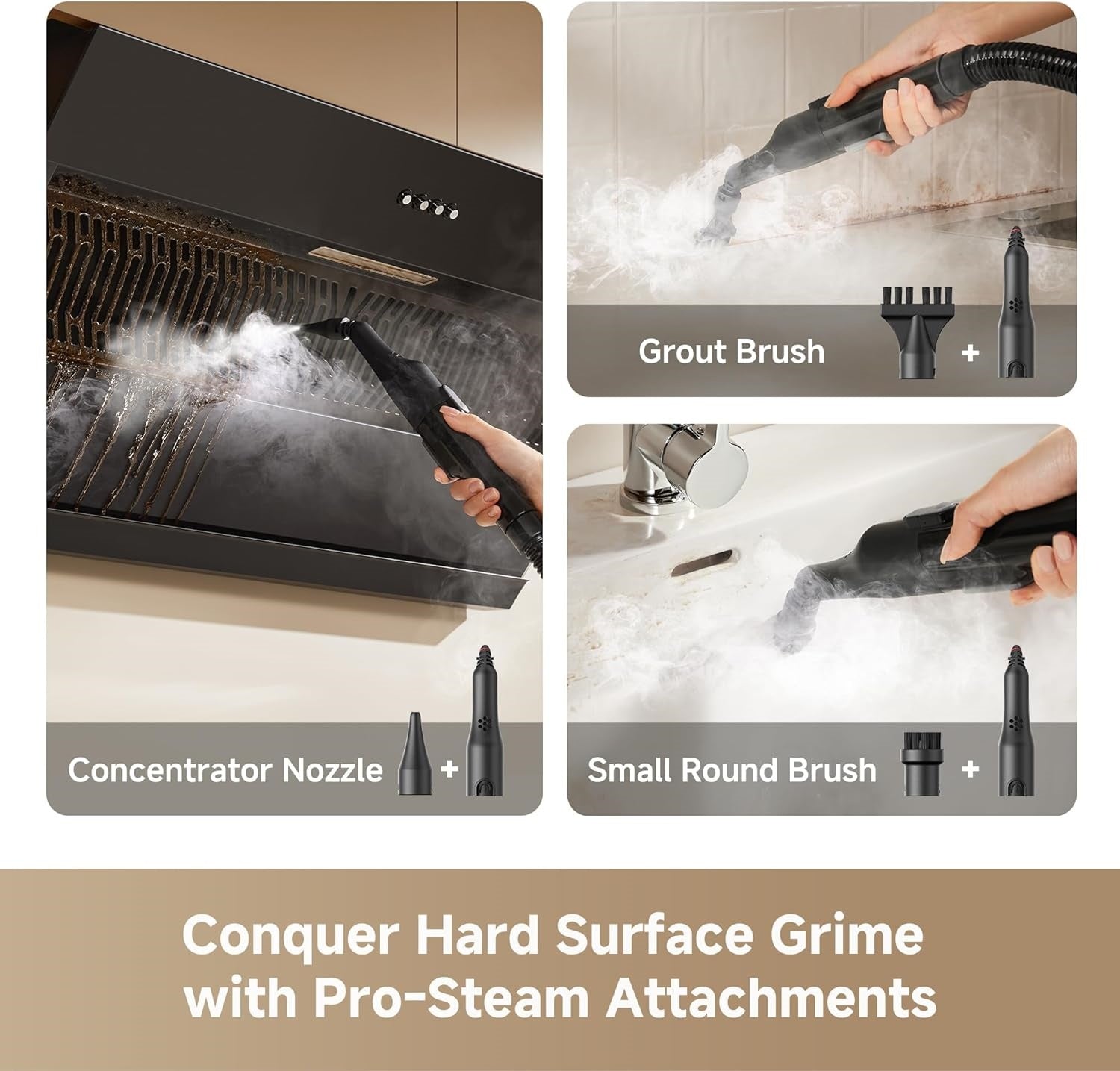 Multi-Surface Steam &amp; Carpet Cleaner – Strong Suction  Deep Steam Wash