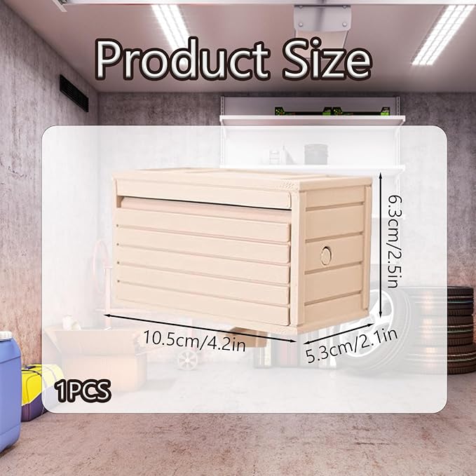 Garage-shaped keychain - can hold a small car