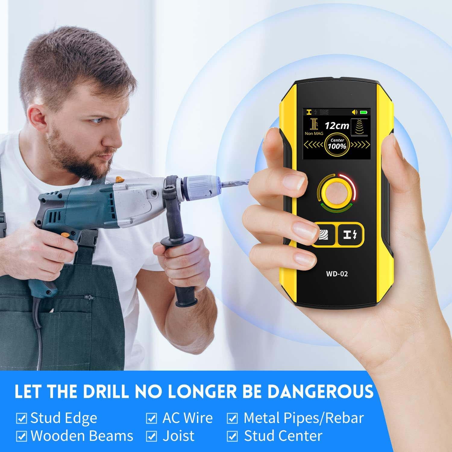 Premium Wall Scanner Stud Finder – Electronic Wall Stud Detector for Wood & Metal Studs