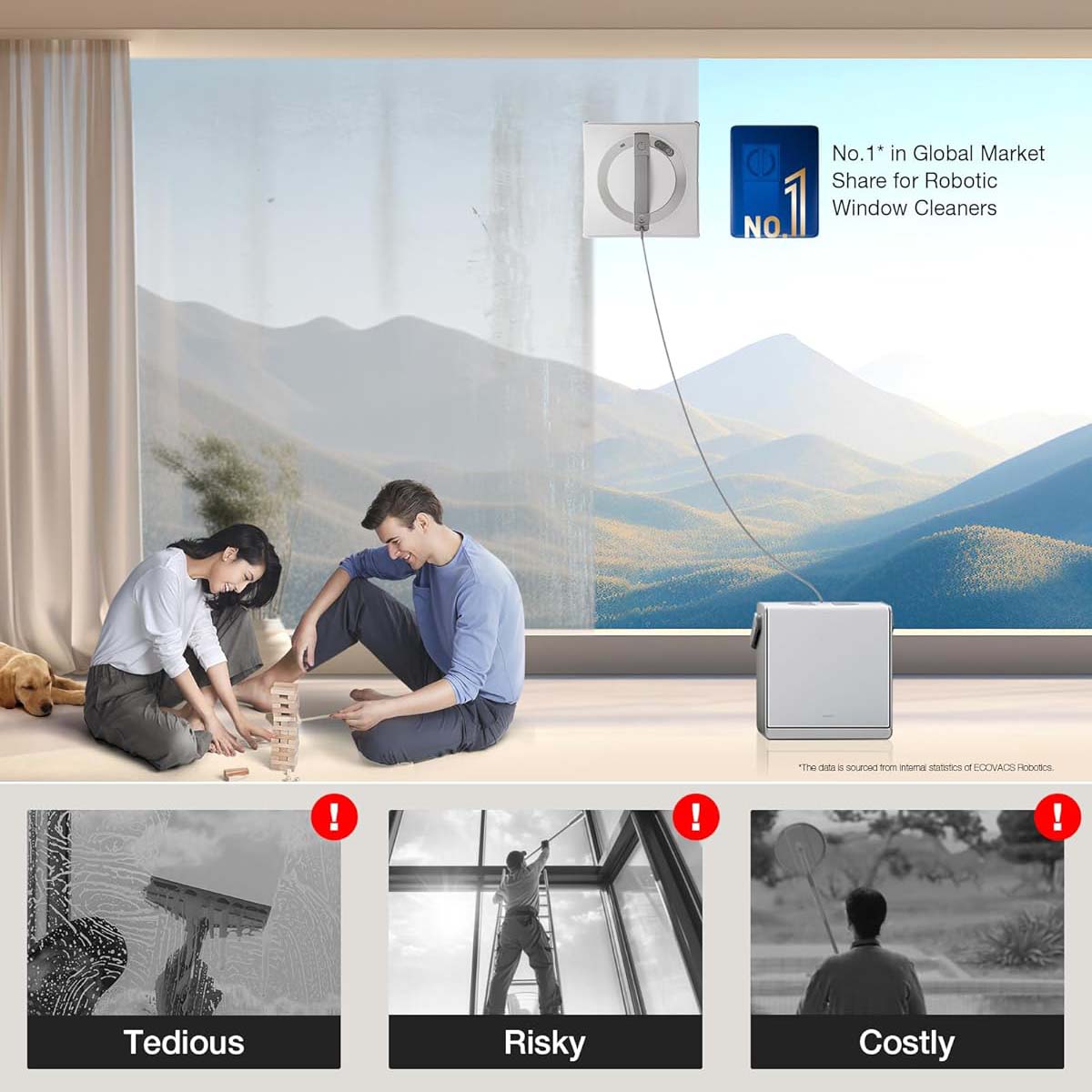 Portable Window Cleaning Robot – Intelligent Cleaning with Three-Nozzle Wide-Angle Spray Technology