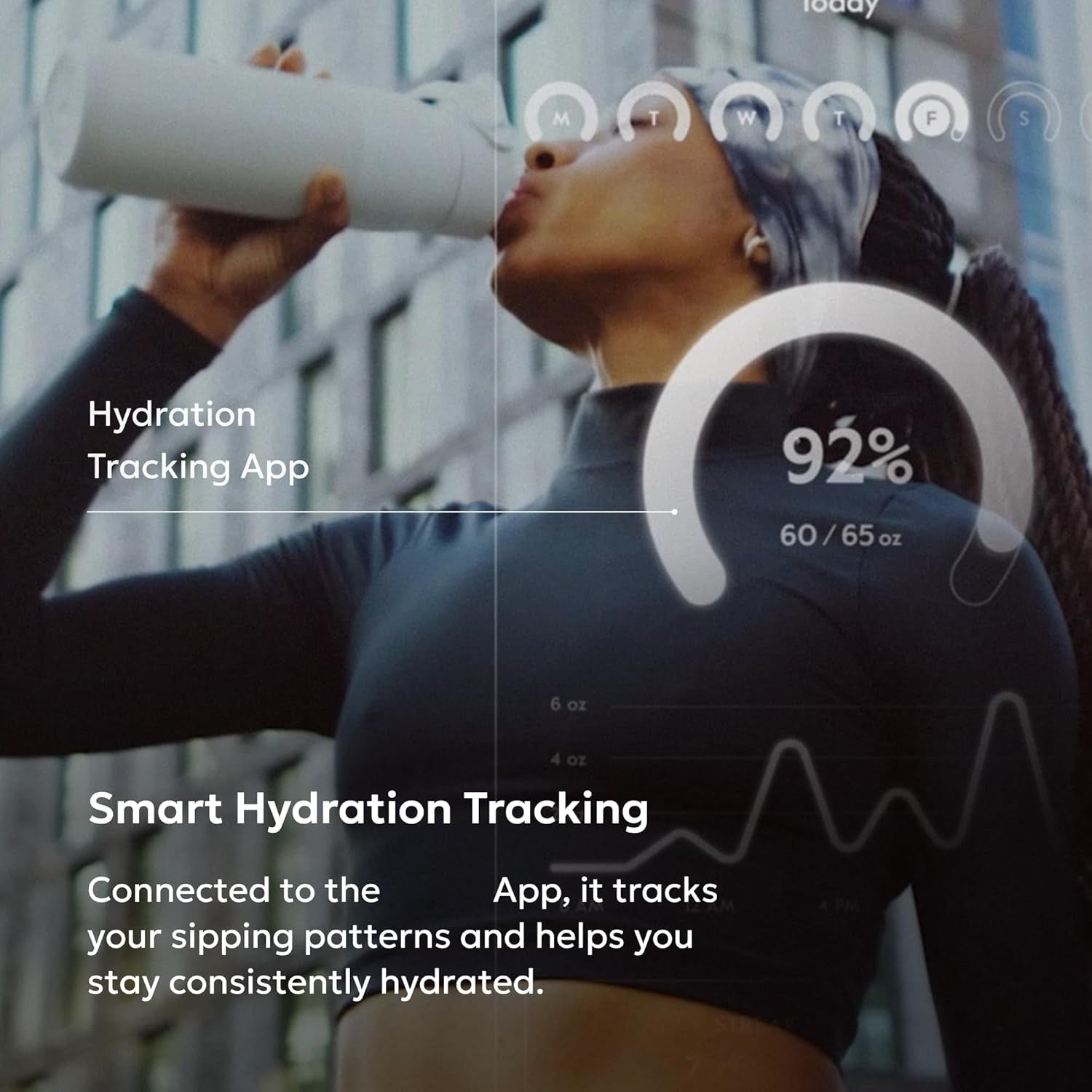 Self-Cleaning Water Bottle – UV Purifier with Filter Straw & Smart App Tracking