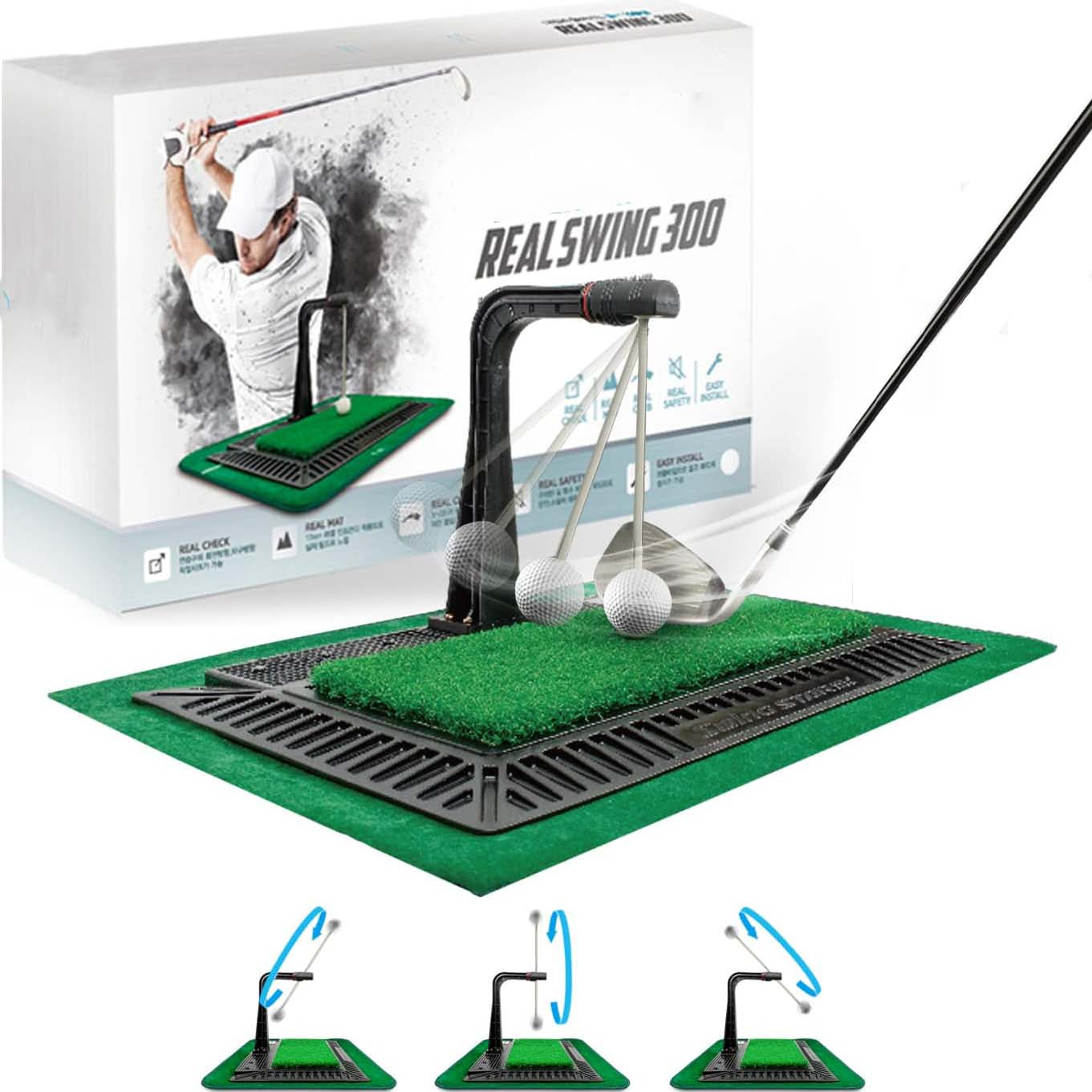 Golf Swing & Hitting Trainer – True Impact Checking Path After Swing Practice Mat