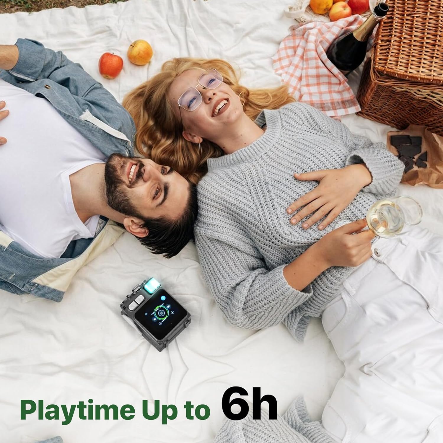 Smart Bluetooth Speaker – Portable Touchscreen with Bass