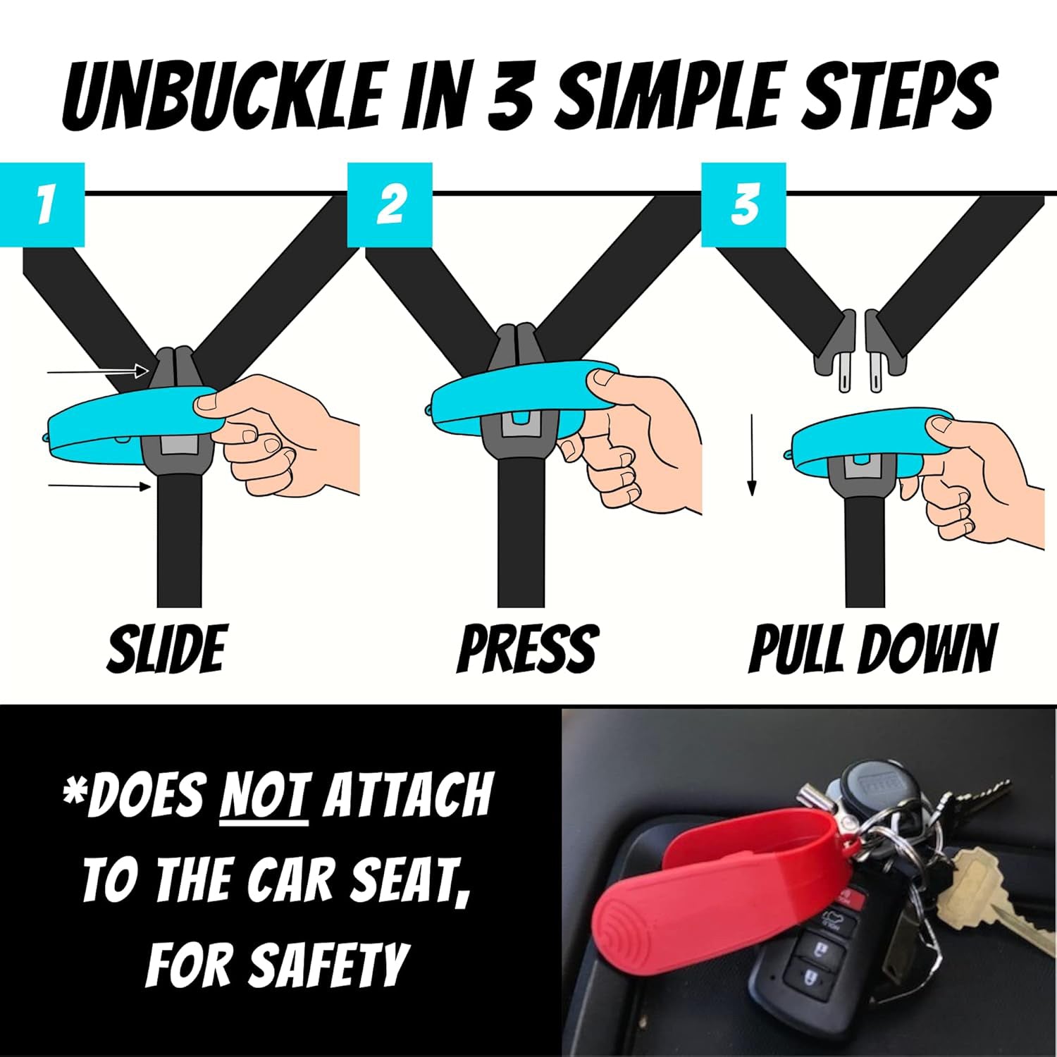 Car Seat Buckle Release Tool