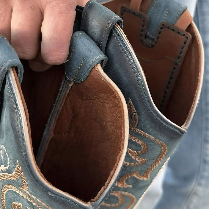 Western Boot Wallet with Snap Strap