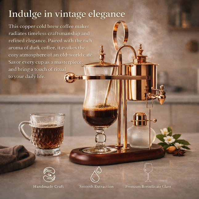 Vintage Belgian Balance Syphon Coffee Maker – Copper