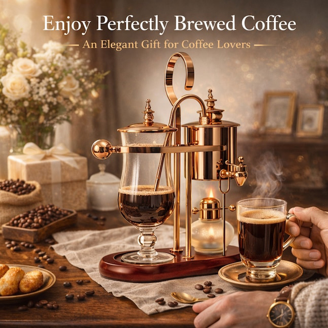 Vintage Belgian Balance Syphon Coffee Maker – Copper