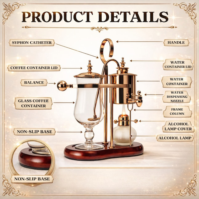 Vintage Belgian Balance Syphon Coffee Maker – Copper
