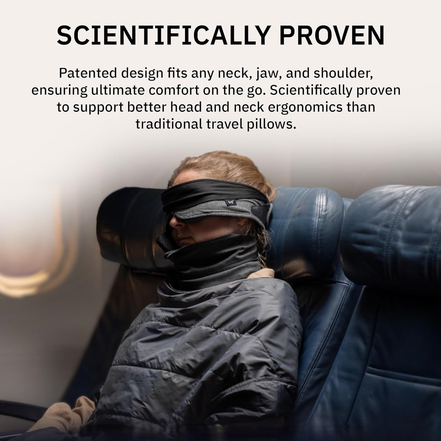 Pro-Level Ergonomic Micro-Adjustable Travel Pillow for Deep Sleep on Long-Haul Flights, Trains & Road Trips