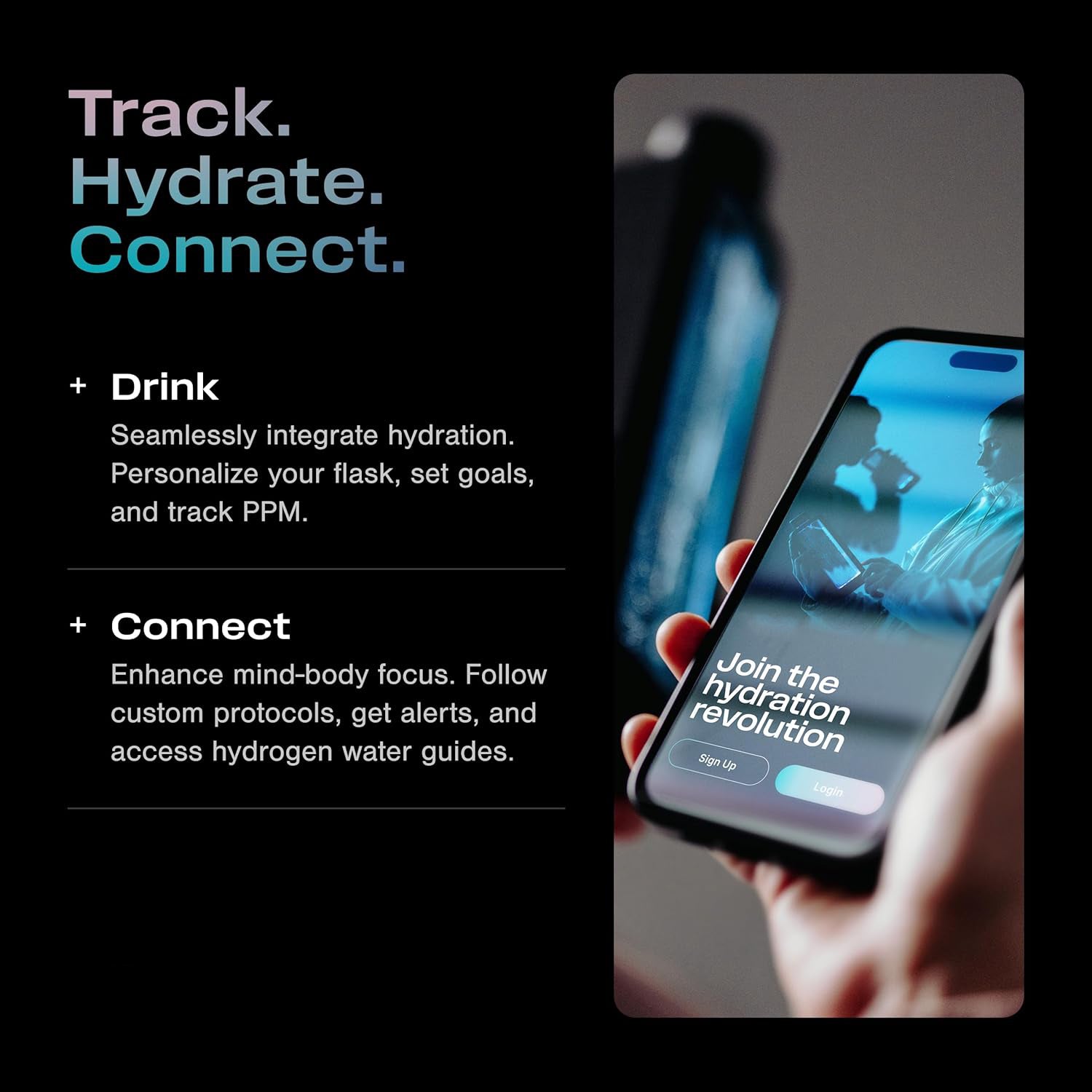 Hydrogen Water Bottle – Active Hydration with LCD Touch Screen
