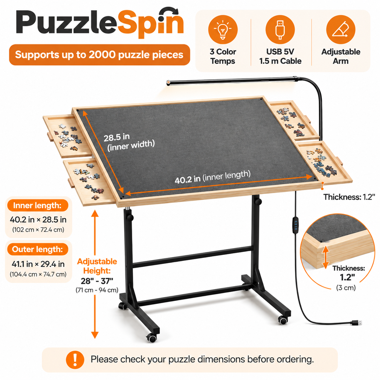 PuzzleSpin Rotating Puzzle Table