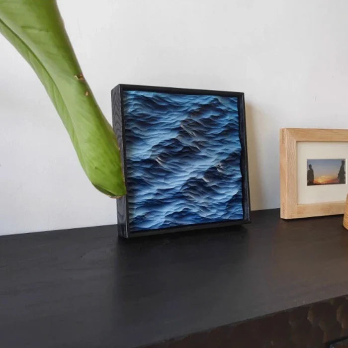 Ocean Plaster Decorative Ornament – Coastal Desktop & Sideboard Art