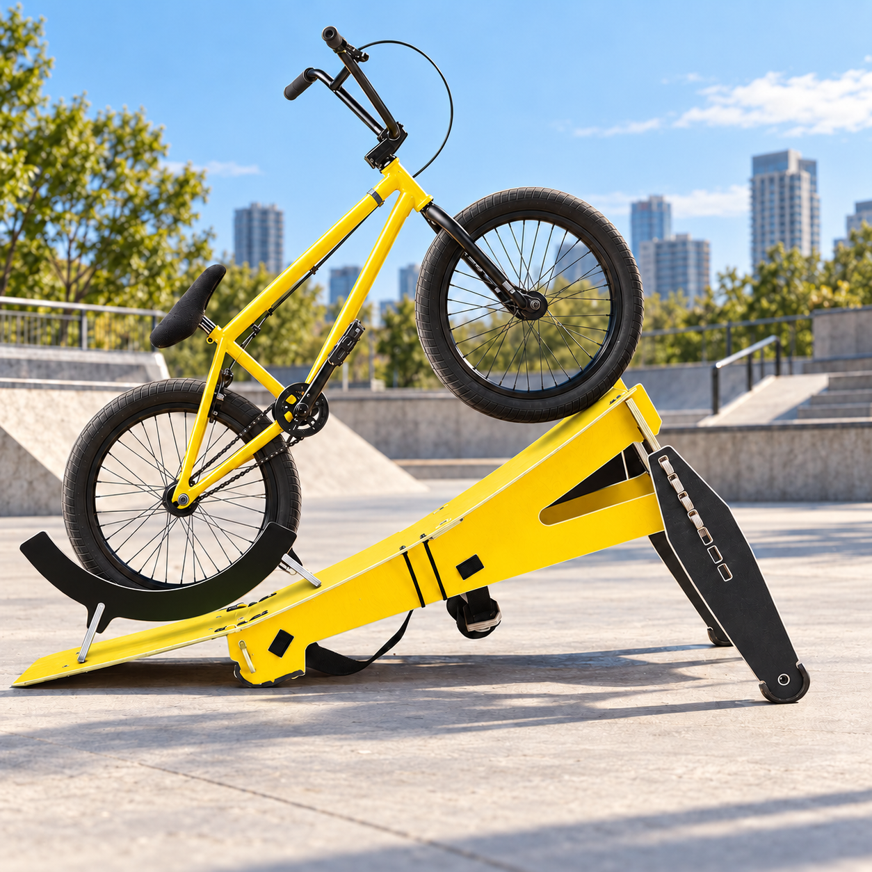 Portable Jump Ramp for Skateboards & Bikes – Lightweight Design for Street and Dirt Riding