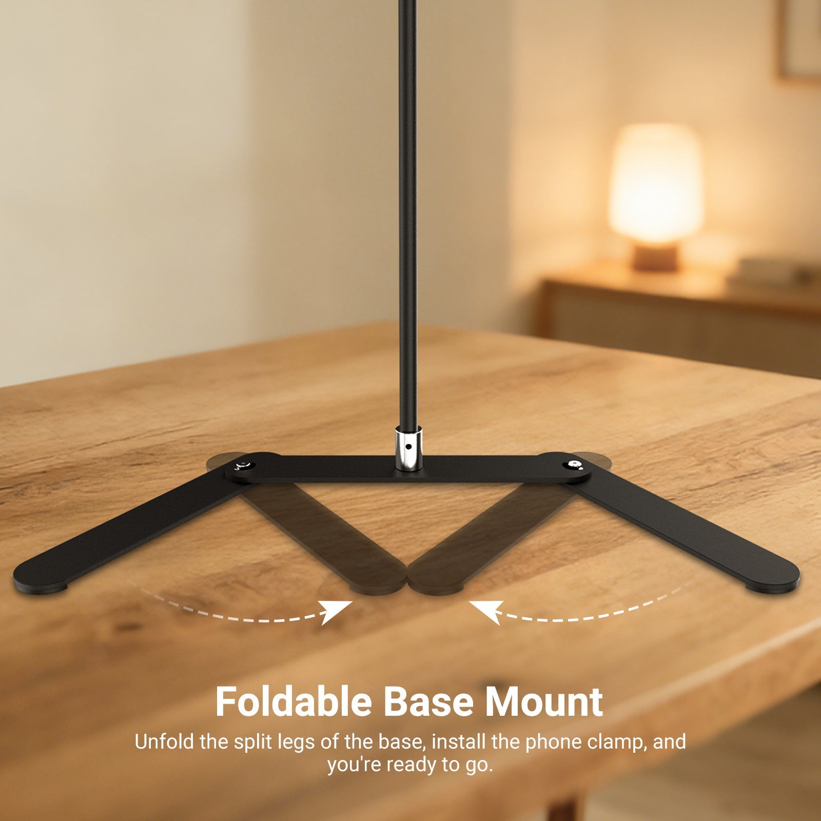 Ultimate 4-in-1 Ultra-Stable Overhead Phone Tripod Stand with Multi-Angle Joint Arm & Heavy-Duty Base