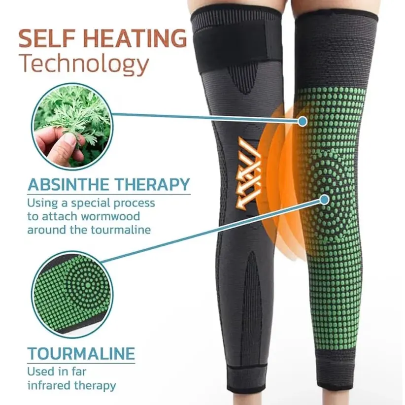 Leg Warmer Sleeves – Elastic Fabric, One Size Fits Most – Artemisia Self-Heating Shaping Leg Protector