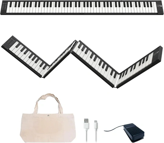 Carry-On Portable Folding Digital Piano – 88 Keys with Rechargeable Battery