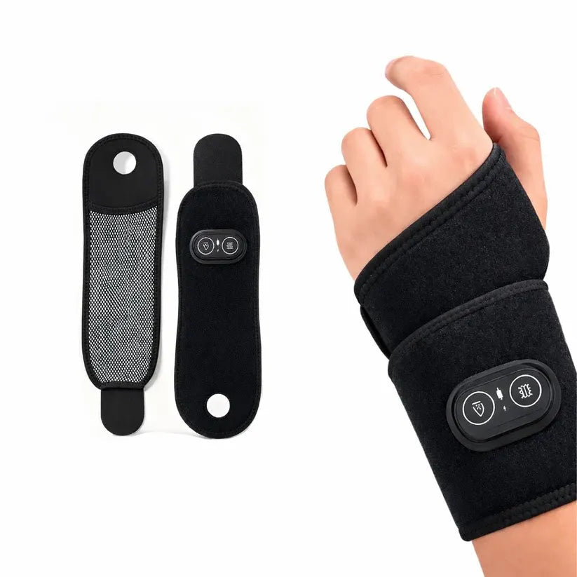 Ergonomic Rapid-Heating Wrist Wrap: Cordless High-Frequency Vibrating Brace for Desk Workers & Athletes