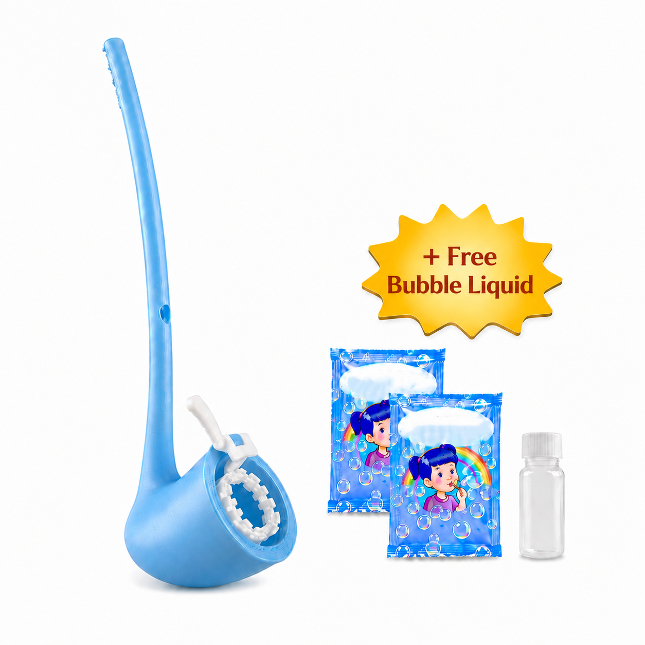 Classic Bubble Gun – Battery-Free Rapid-Fire Plastic Blaster for Endless Summer Fun